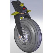 Dual Arm Tail Wheel Assembly 10 Inch Pneumatic 400 Load